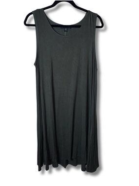 Karen Kane Women's Sleeveless A Line Olive Casual Pullover Jersey Dress, Large